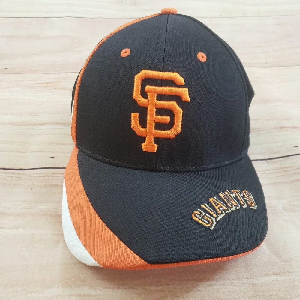 San Francisco Giants Hat Cap Mens Strap Back Black Orange‎ MLB Baseball Adult